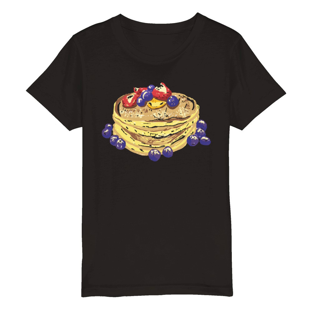 Pancakes With Berries Organic Kids Crewneck T-shirt