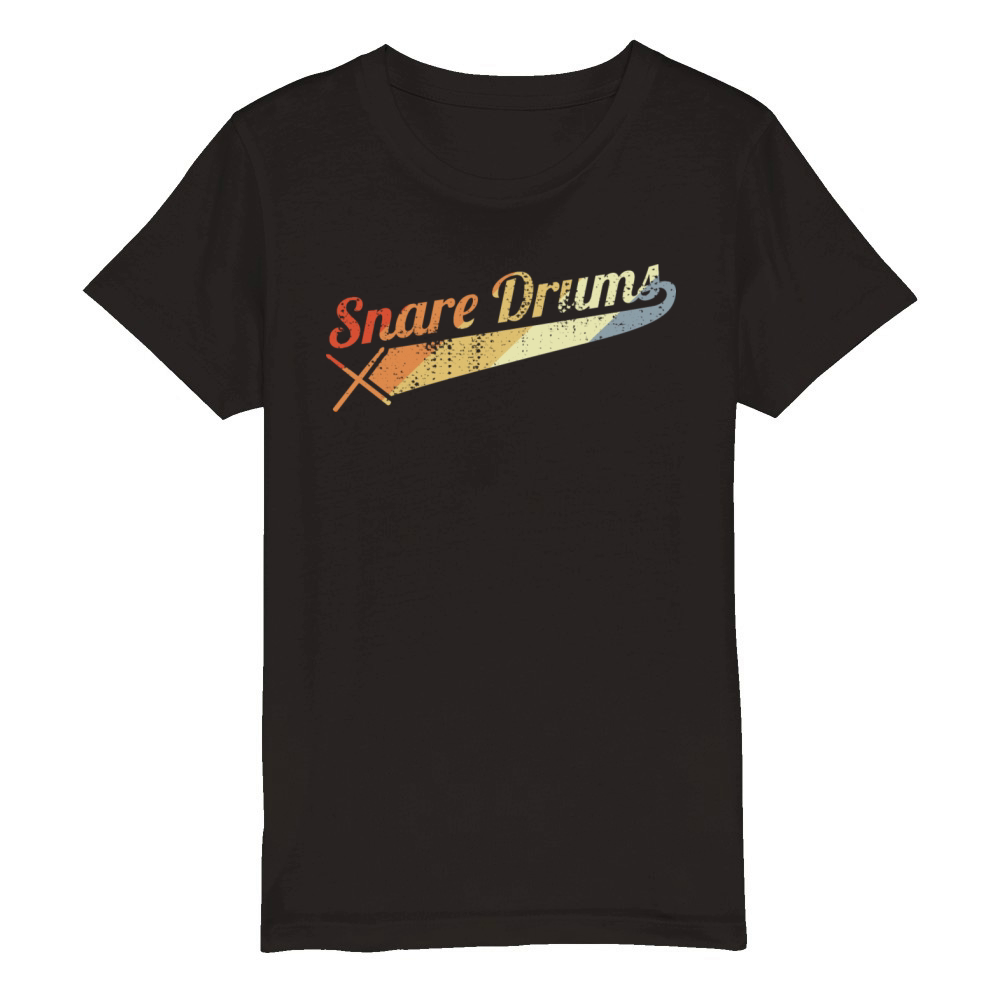 Vintage Snare Drums Organic Kids Crewneck T-shirt