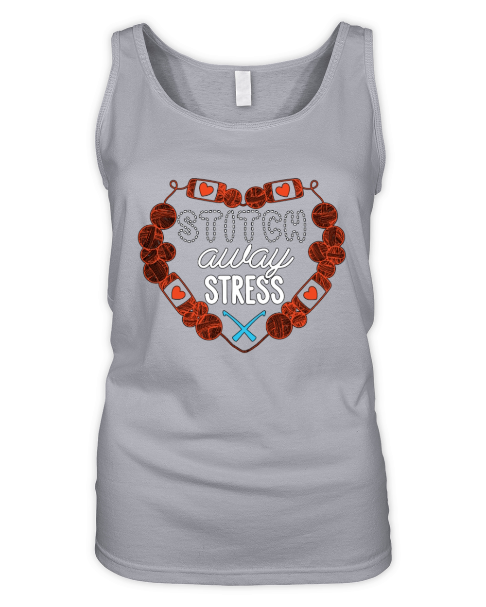 Crocheting Stitch Away Stress Crafting Needlework Organic Women's Tank Top