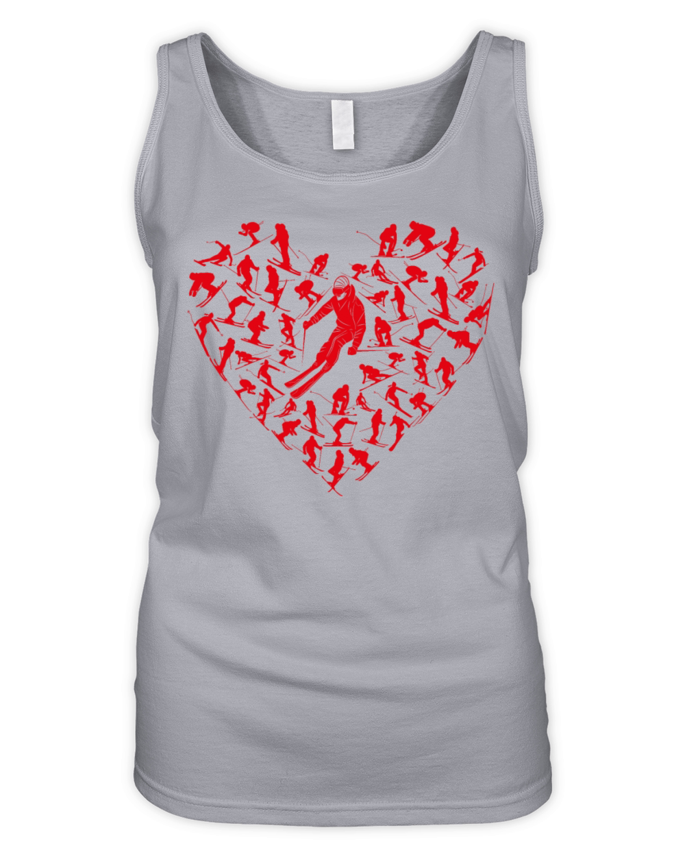 Heart Full Ski Winter Sport Lovers Valentine Gift Organic Women's Tank Top