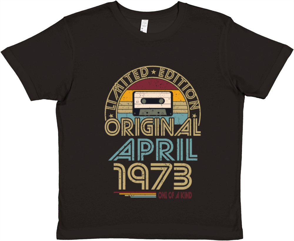 50th birthday april 1973 original 1973 Premium Kids Crewneck T-shirt