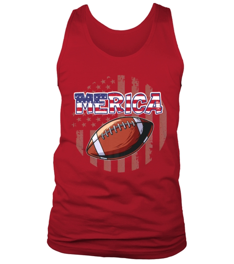 American Football Patriotic 4th of July USA Flag Tank Top Unisex