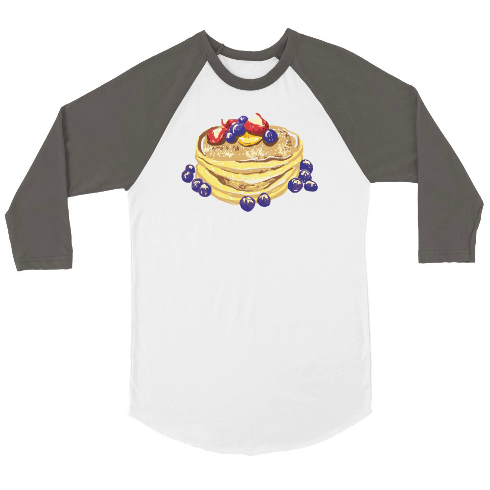 Pancakes With Berries Unisex ¾ sleeve Raglan T-shirt