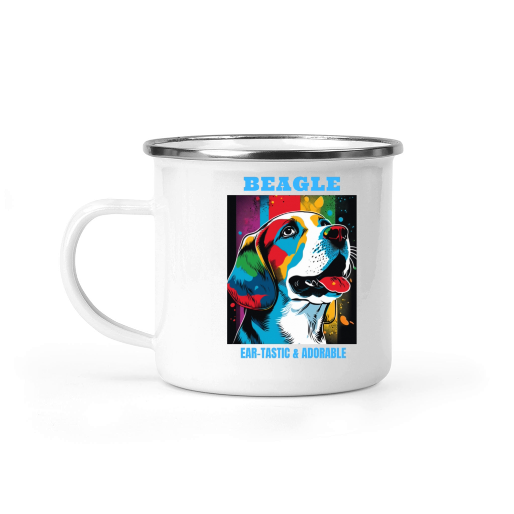 Beagle dog portrait with funny quote Camping Mug