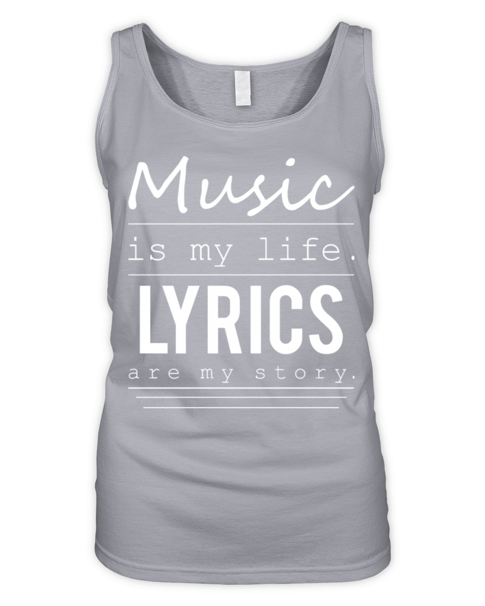 Music is my life lyrics are my story Organic Women's Tank Top