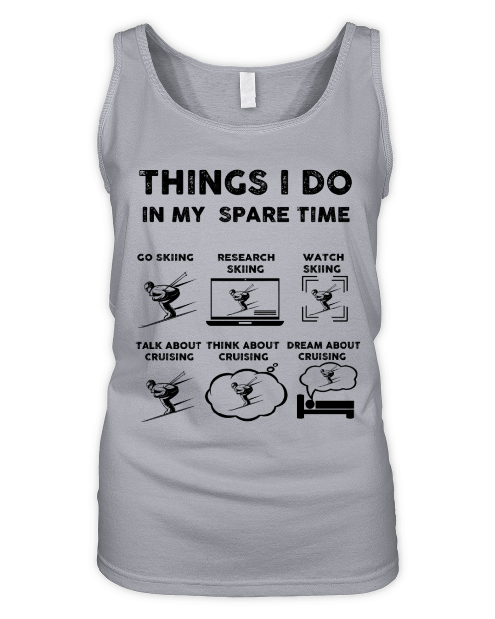 Things I Do In My Spare Time Skiing Organic Women's Tank Top