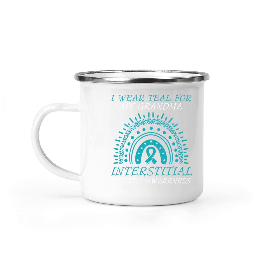 I Wear Teal For My Grandma Interstitial Cystitis Camping Mug