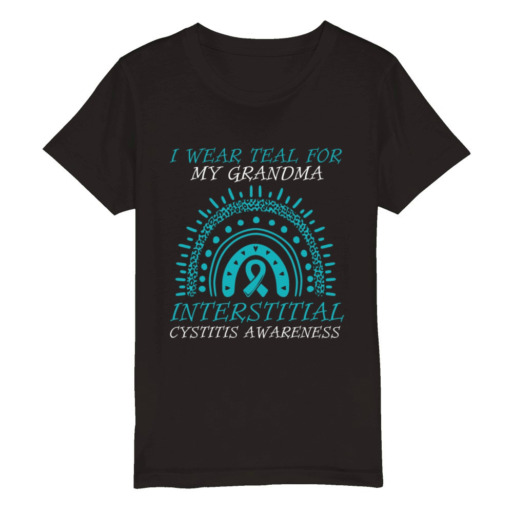 I Wear Teal For My Grandma Interstitial Cystitis Organic Kids Crewneck T-shirt