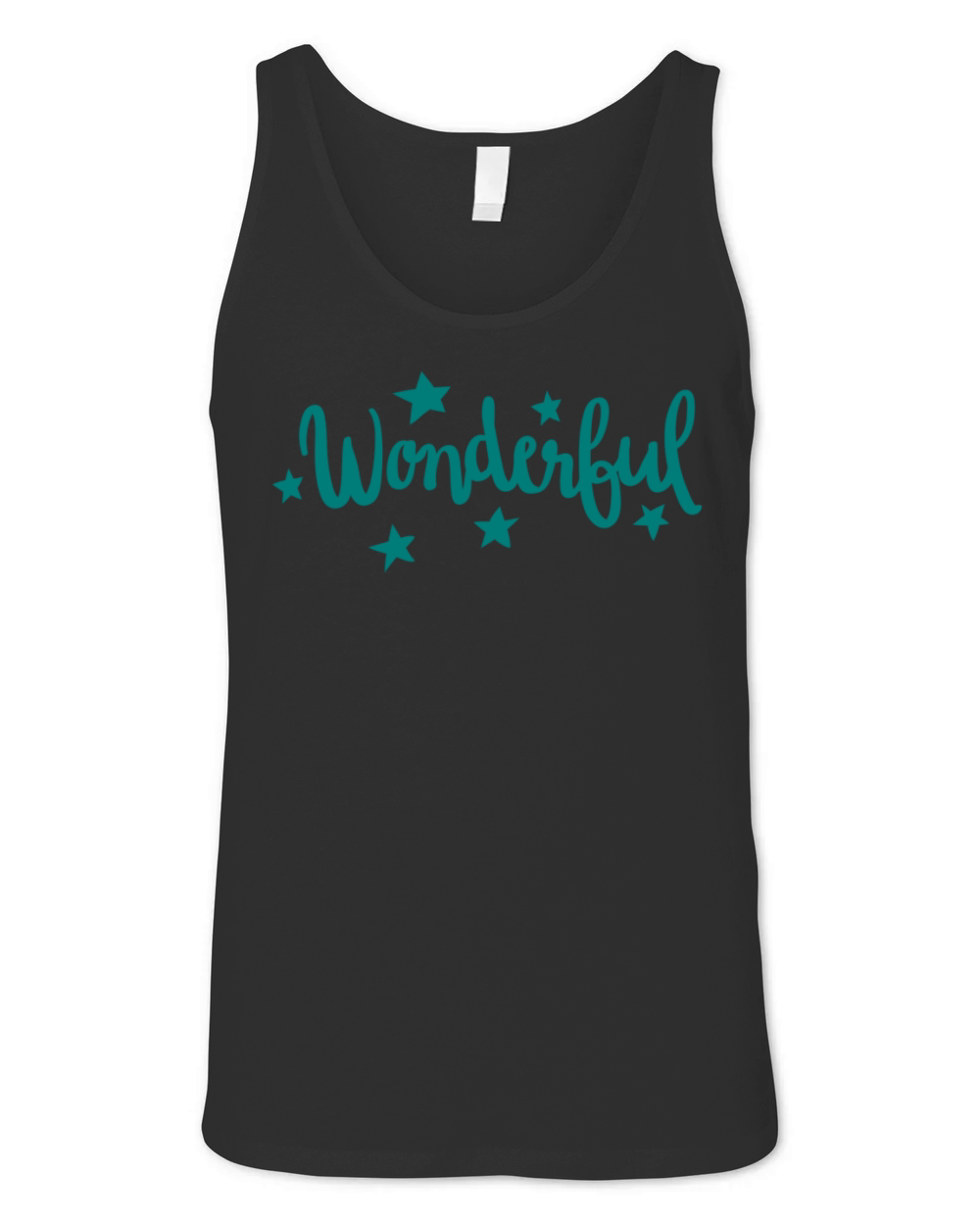 Wonderful Slogan with Stars Unisex Jersey Tank