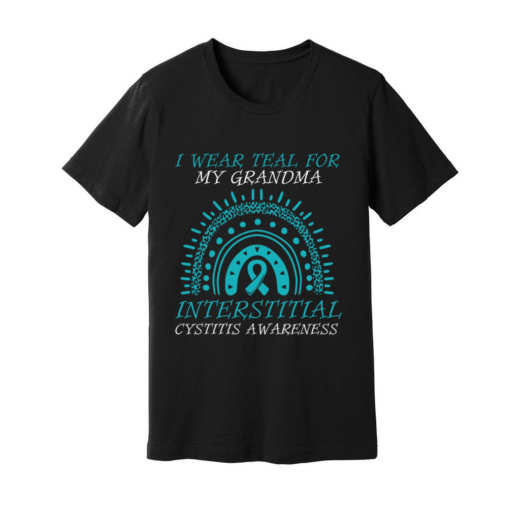 I Wear Teal For My Grandma Interstitial Cystitis Unisex Jersey Tee
