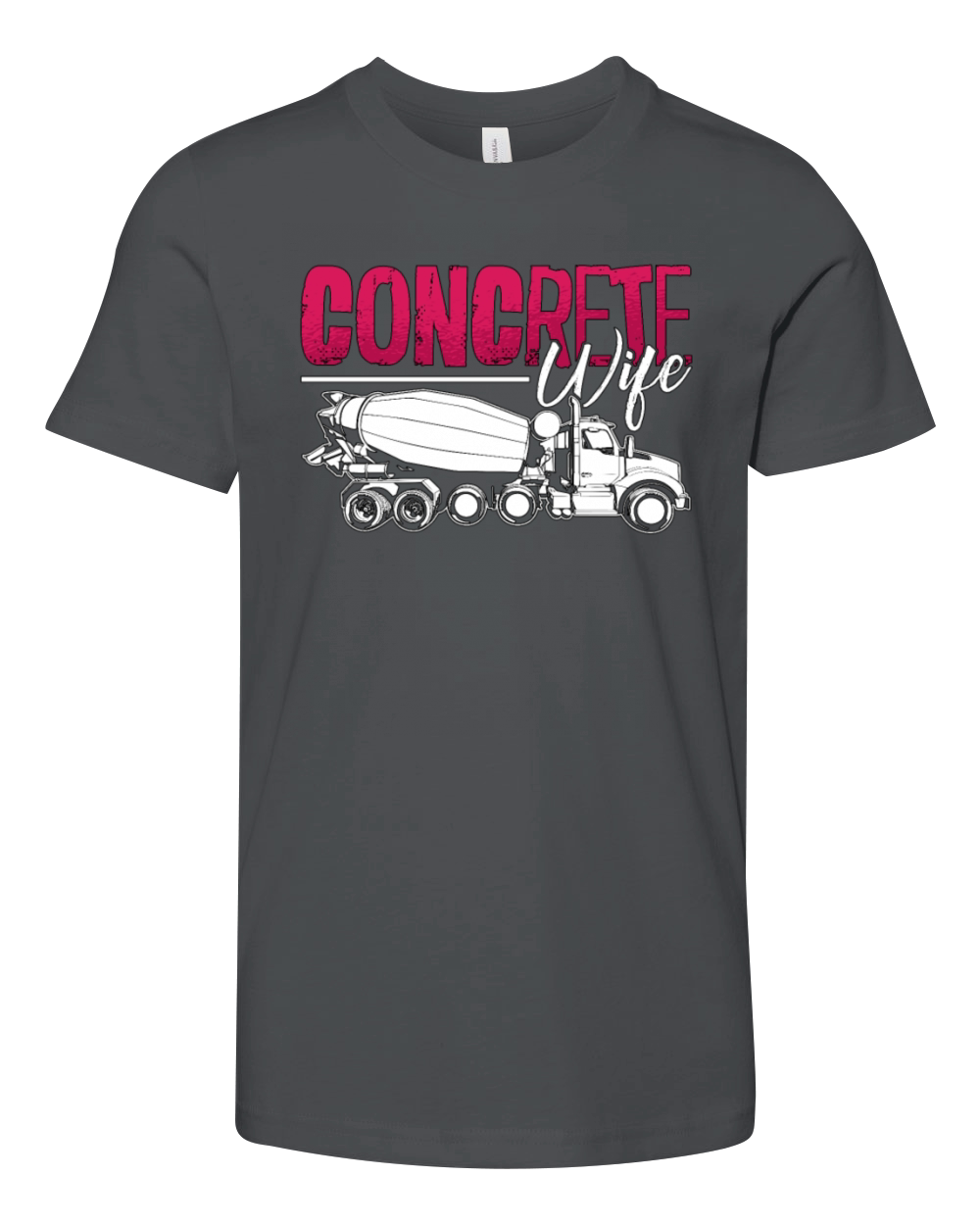 Concrete Finisher Concrete Wife Construction Mason Youth Unisex Jersey Tee