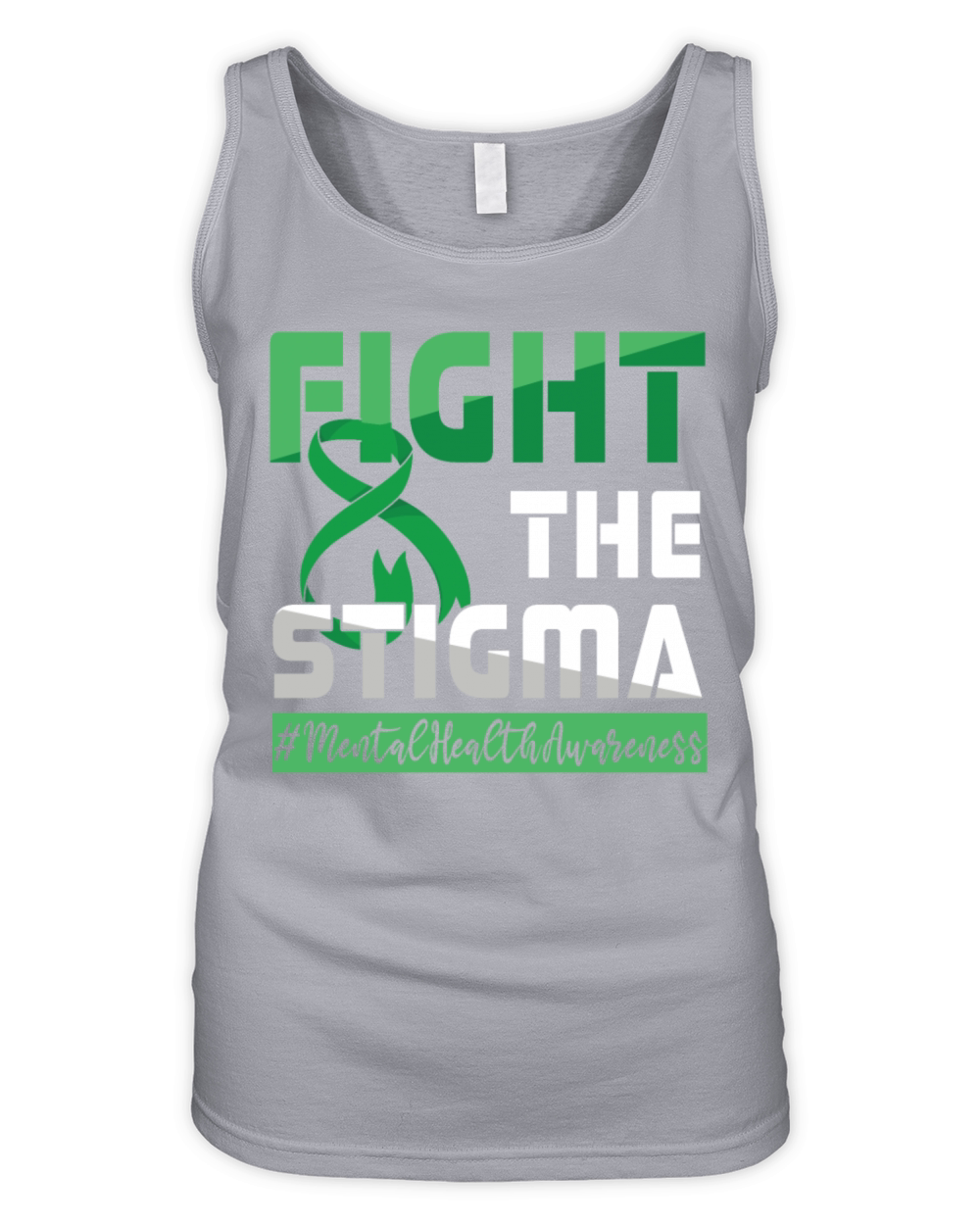 Fight Stigma Green Mental Health Awareness Month Organic Women's Tank Top