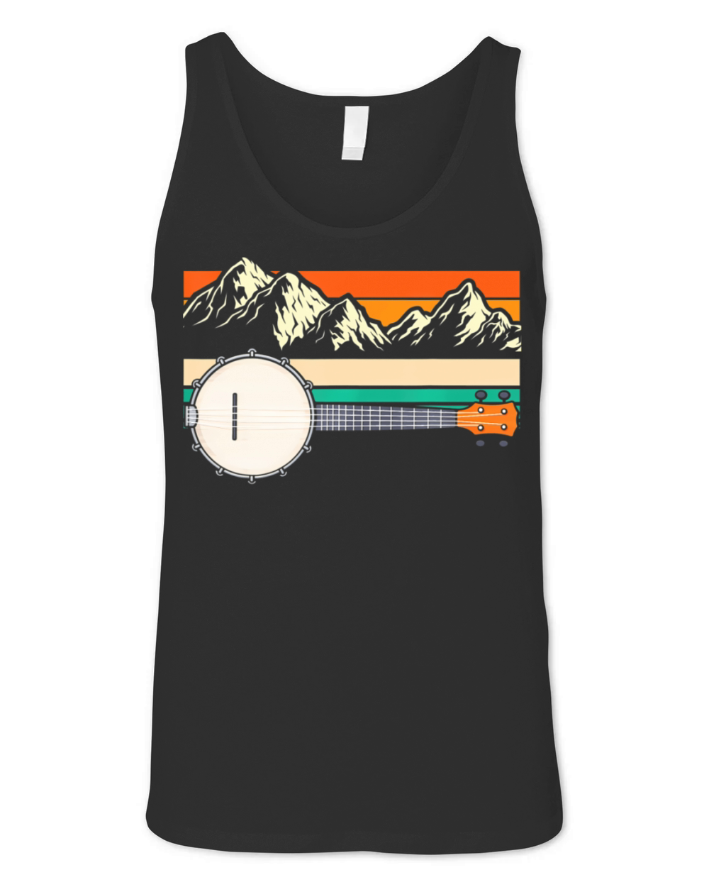 Banjo Player Bluegrass Music Lover Retro Banjo Unisex Jersey Tank