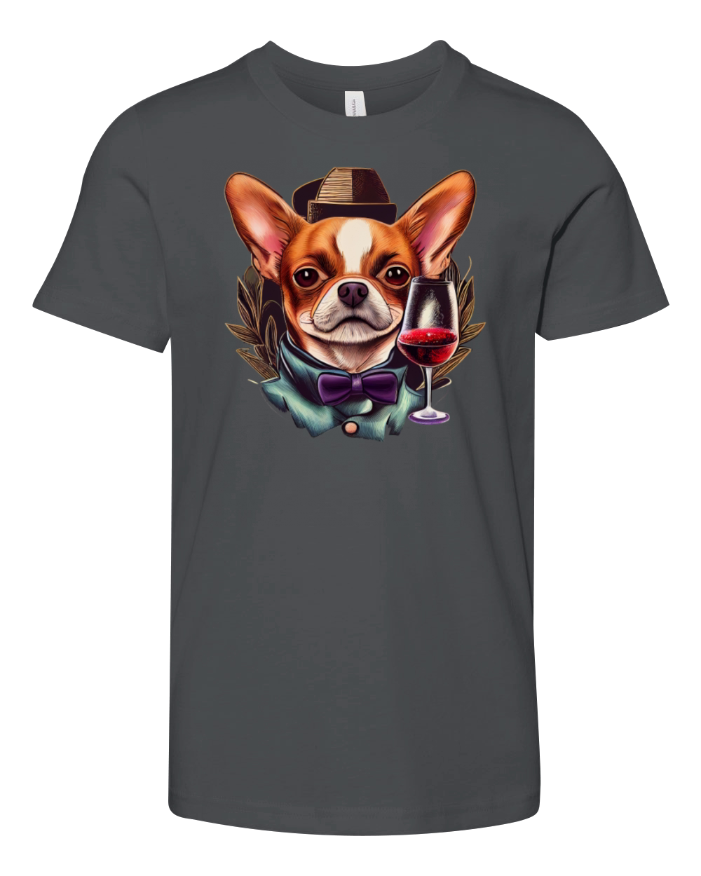 Chihuahua - France French Wine Cute Dog Souvenir Youth Unisex Jersey Tee