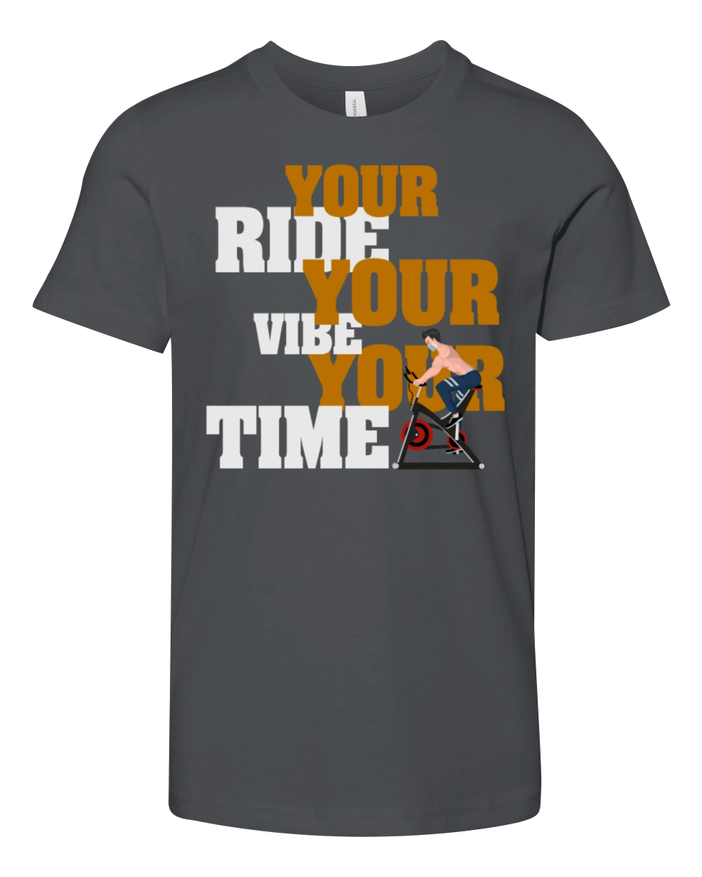 Your Ride Your Vibe Your Time Spinning Youth Unisex Jersey Tee