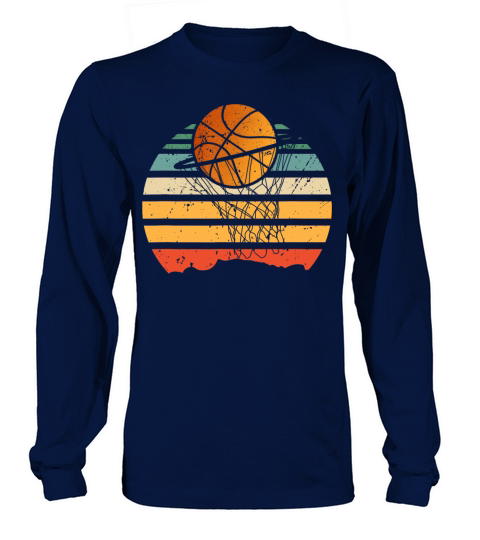 Ball On Basket Basketball Vintage Sport Player Long sleeved Unisex