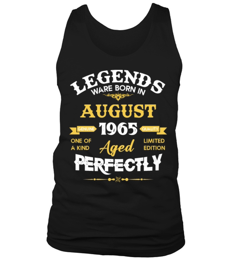 Vintage Aged To Perfection August 1965 Tank Top Unisex
