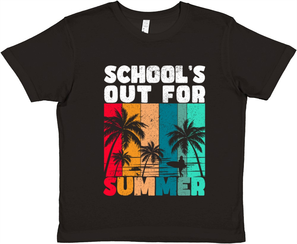 Last Day Of School Retro Schools Out For Summer Premium Kids Crewneck T-shirt