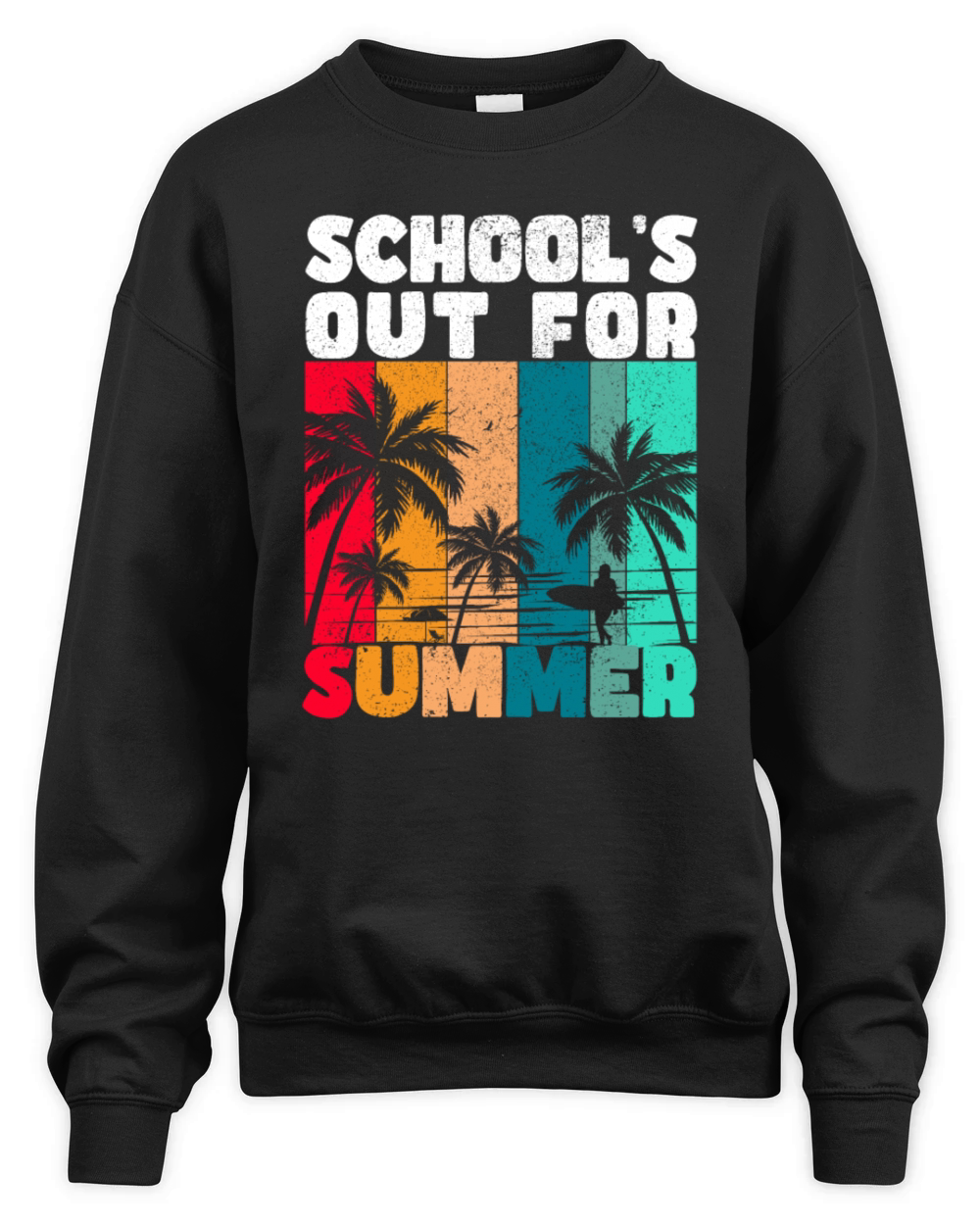 Last Day Of School Retro Schools Out For Summer Unisex Premium Crewneck Sweatshirt