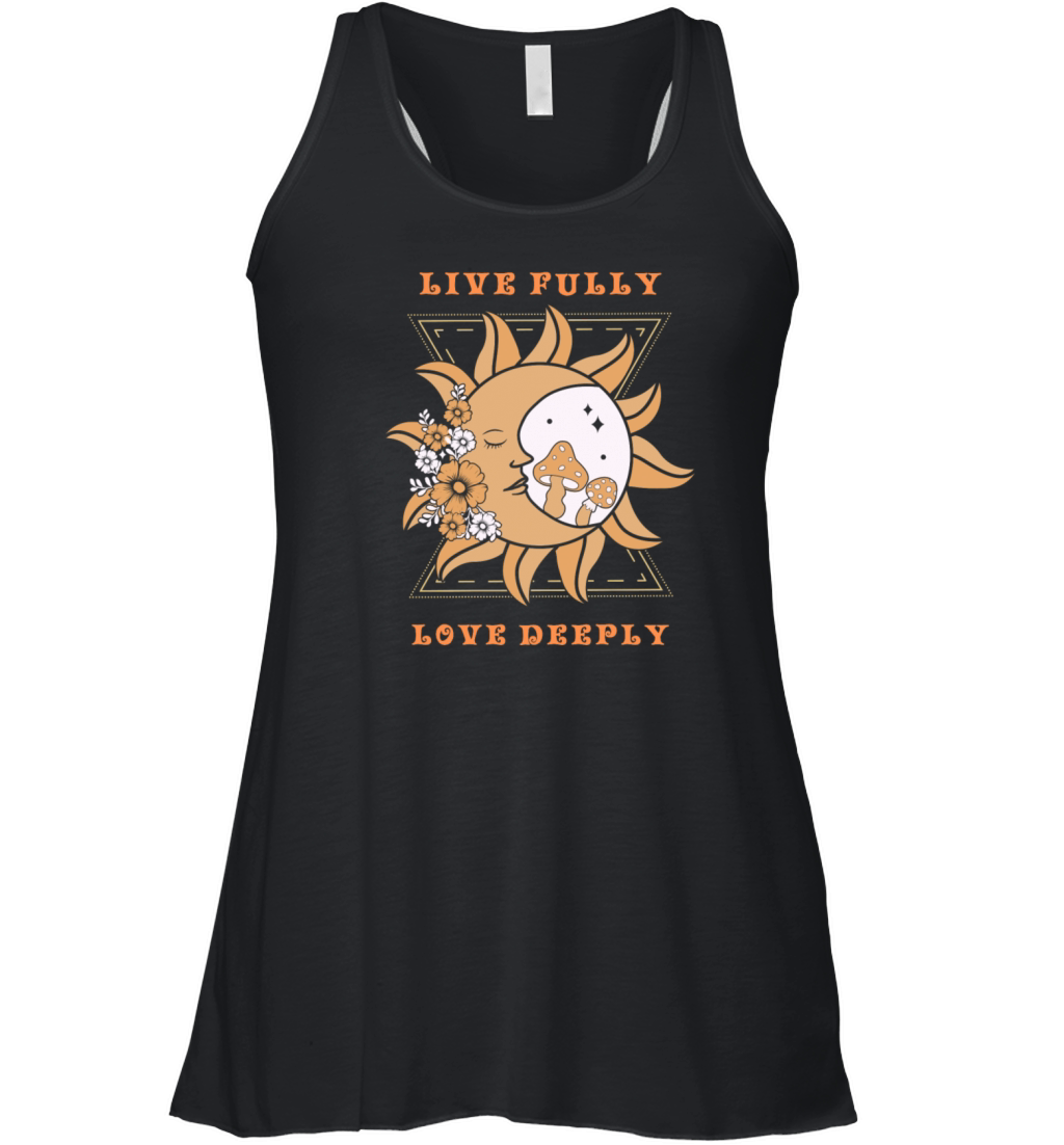 Boho live fully love deeply Women's Flowy Tank Top