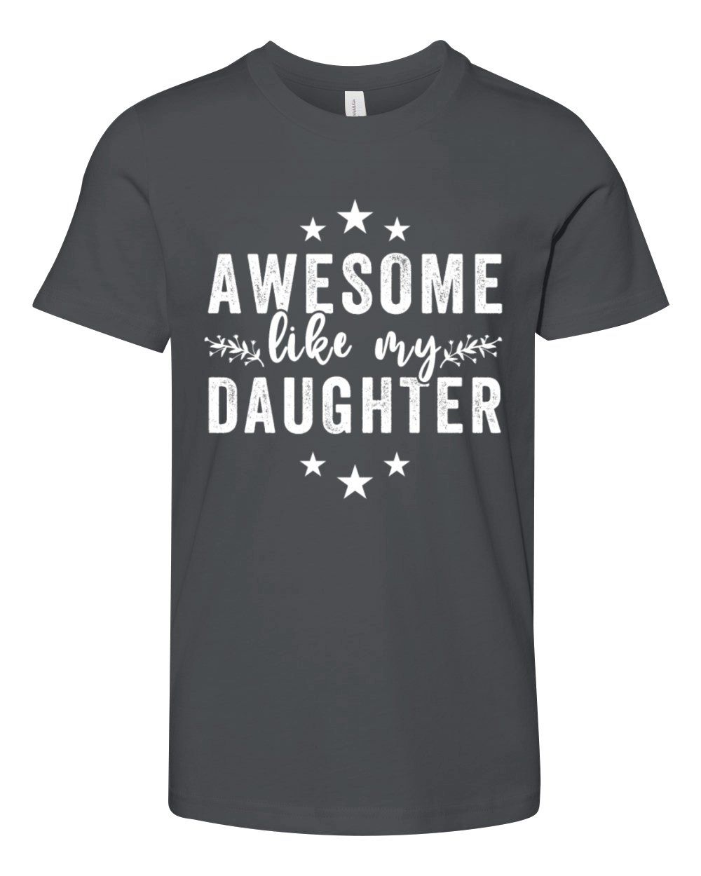 Awesome Like My Daughter Funny Fathers Day Vintage Youth Unisex Jersey Tee