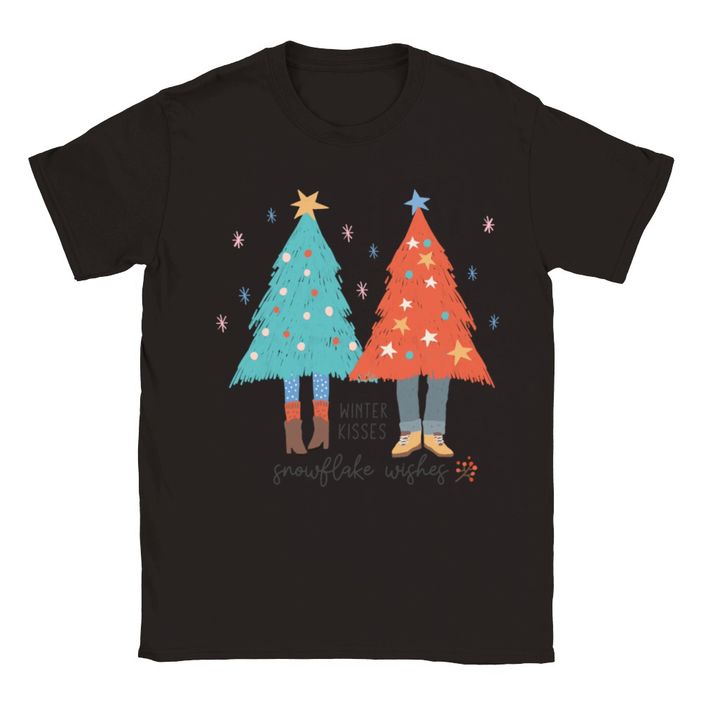 Retro Vintage Christmas Tree Classic Kids Crewneck T-shirt