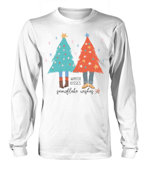 Retro Vintage Christmas Tree Long sleeved Unisex