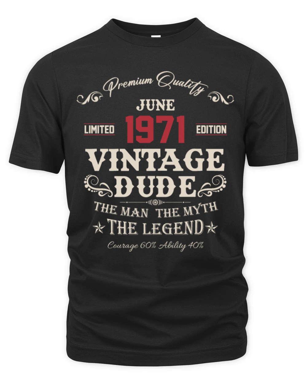 June 1971 Vintage Birthday Present Organic Unisex T-shirt