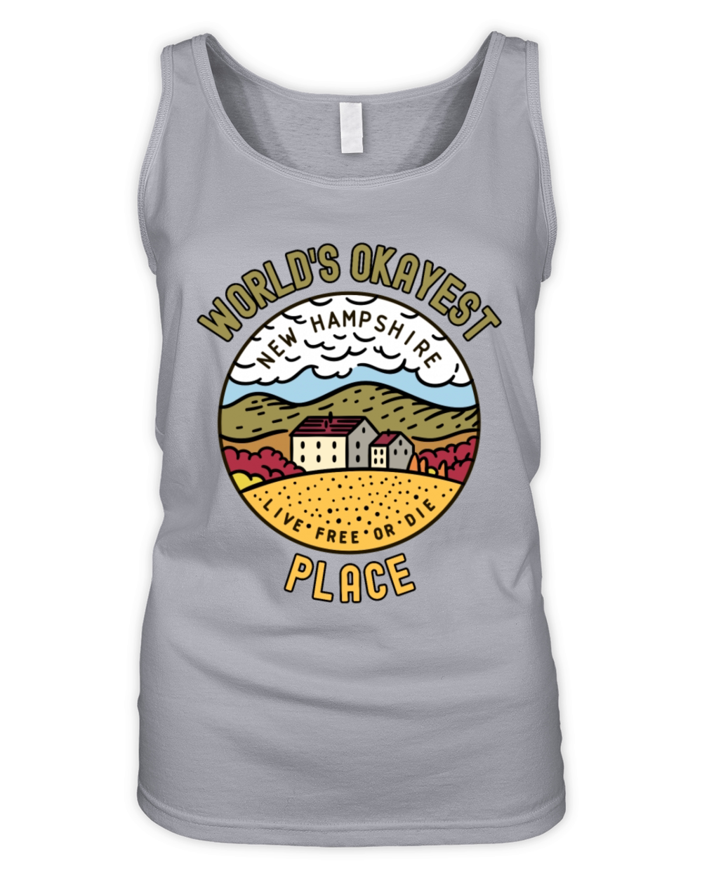 world s okayest place new hampshire Organic Women's Tank Top