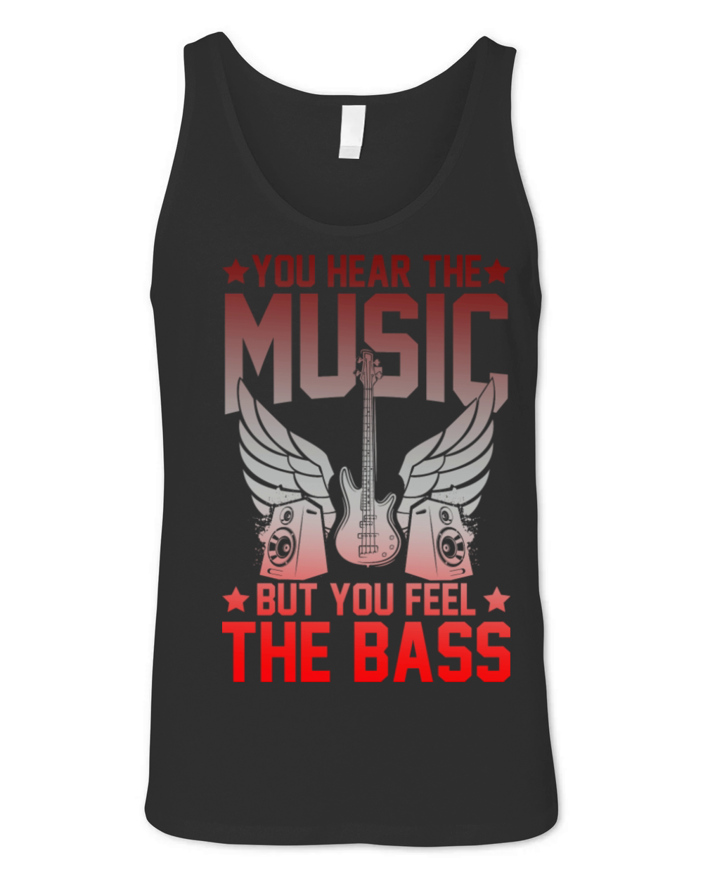 Funny Music Quote Bass Guitar Unisex Jersey Tank