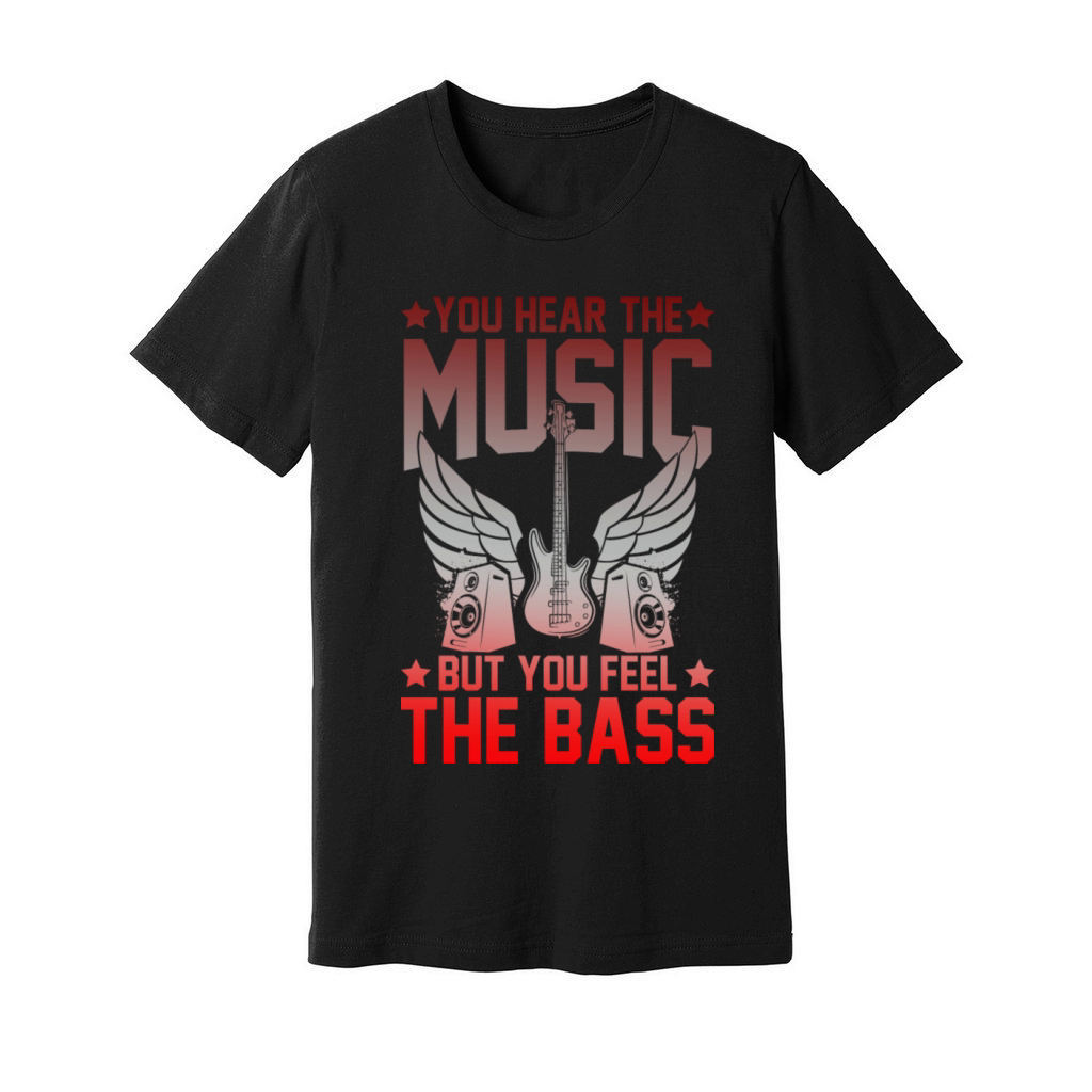 Funny Music Quote Bass Guitar Unisex Jersey Tee