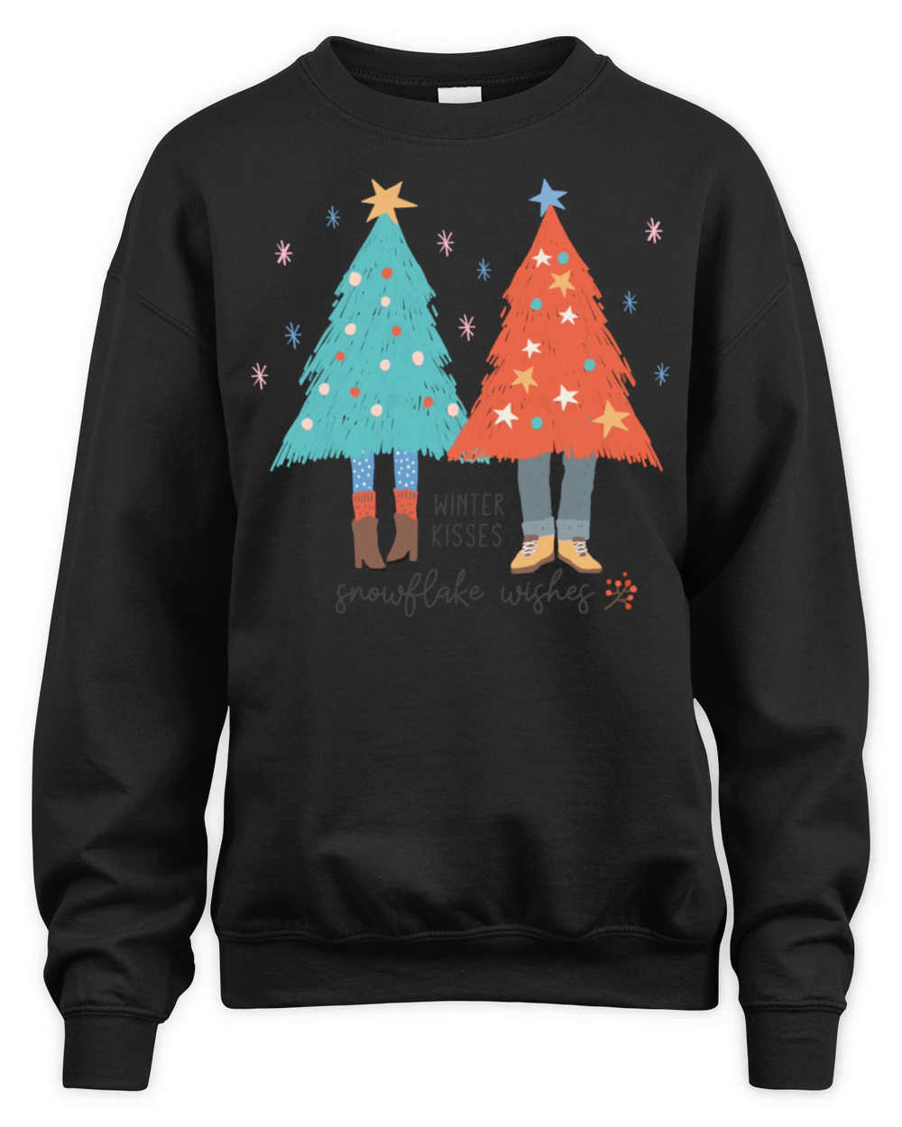 Retro Vintage Christmas Tree Unisex Premium Crewneck Sweatshirt