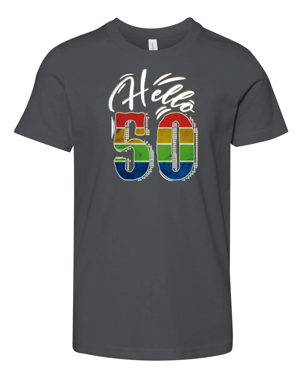 Hello fifty - 50 birthday gift Youth Unisex Jersey Tee