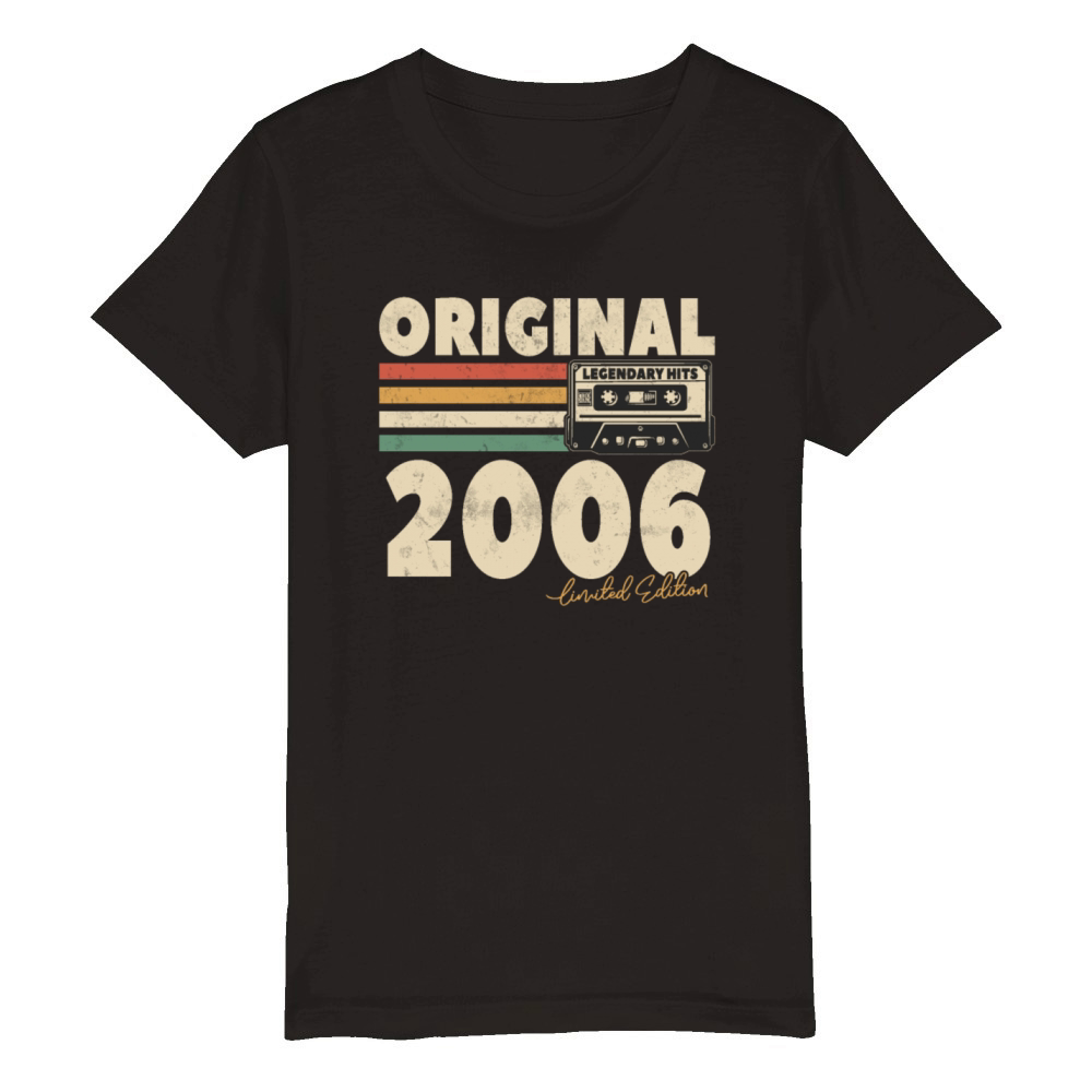 Vintage 2006 Birthday Gift Organic Kids Crewneck T-shirt