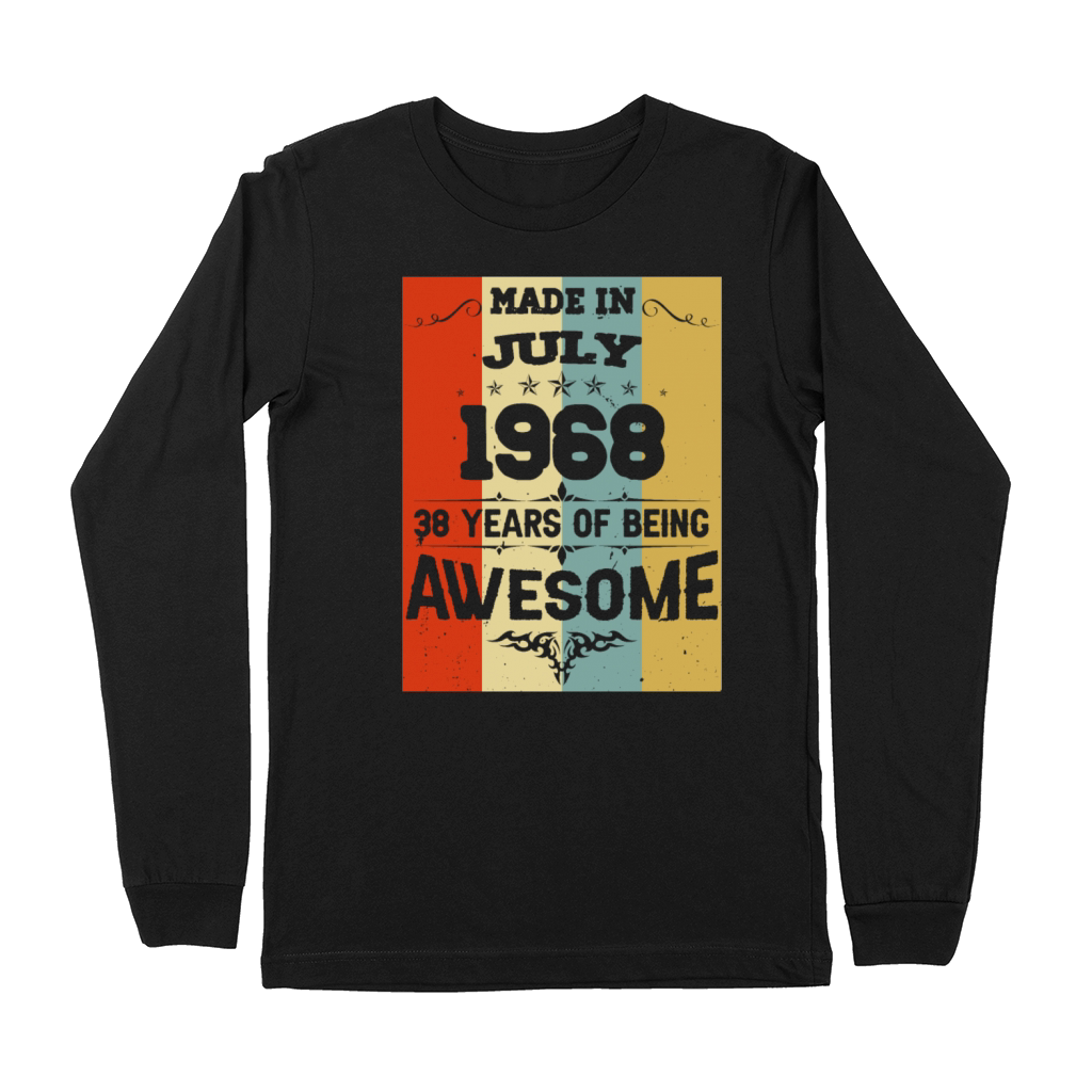 July 1968 Vintage Birthday Present Premium Long Sleeve