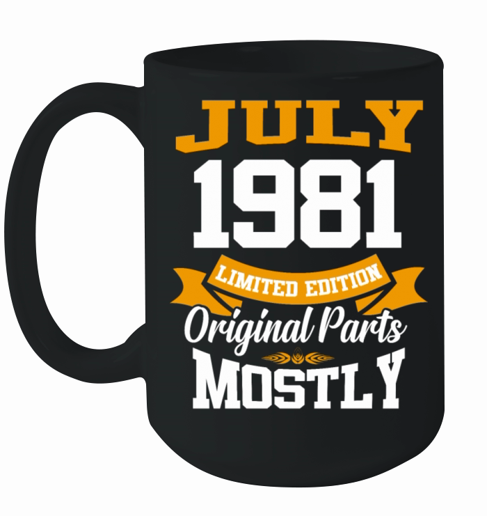July 1981 Vintage Birthday Present Ceramic Mug