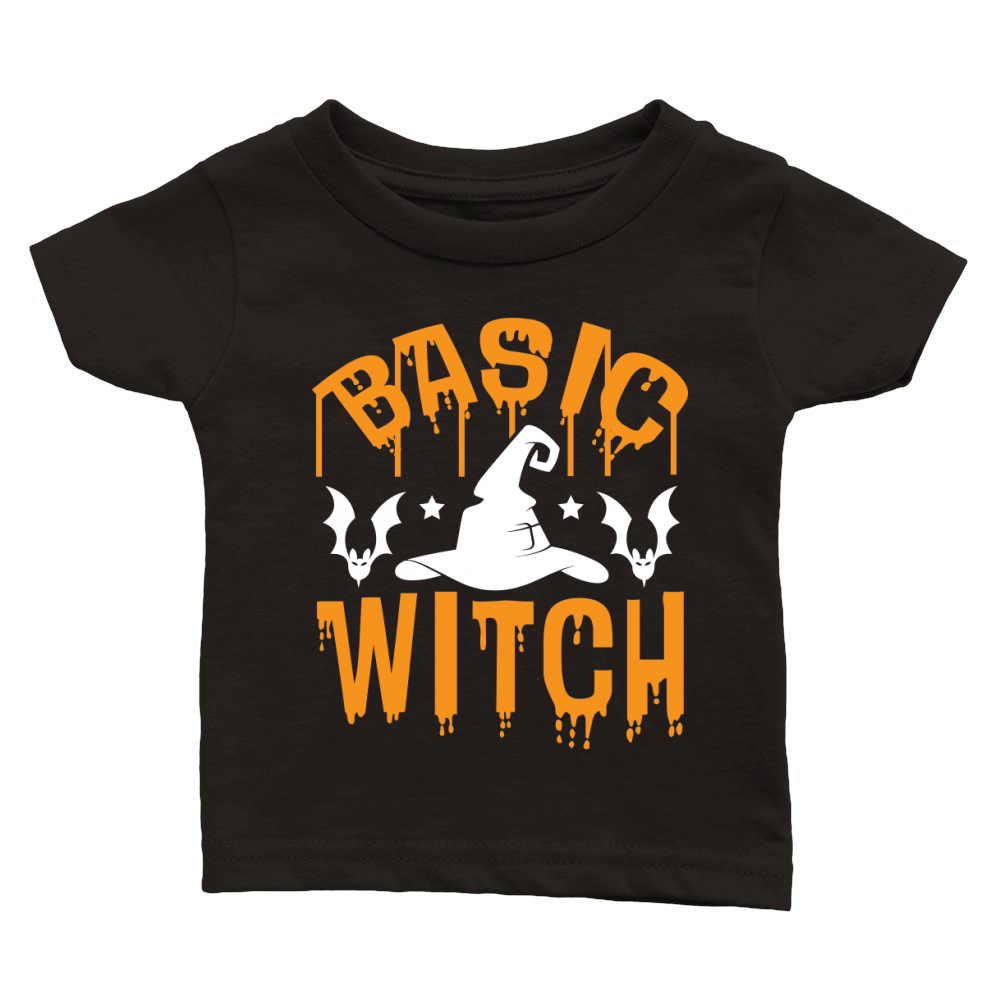 Basic Witch Halloween Bleached Shirt Classic Baby Crewneck T-shirt