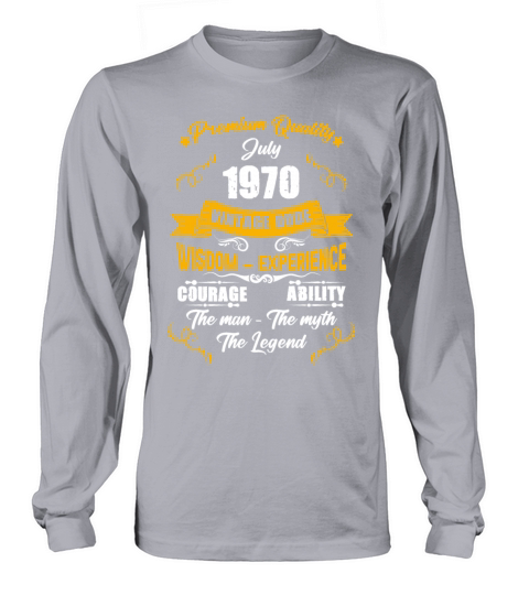 July 1970 Vintage Birthday Present Long sleeved Unisex