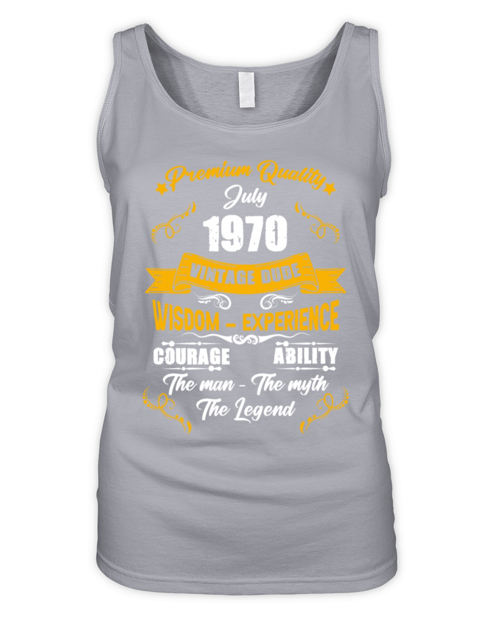 July 1970 Vintage Birthday Present Organic Women's Tank Top