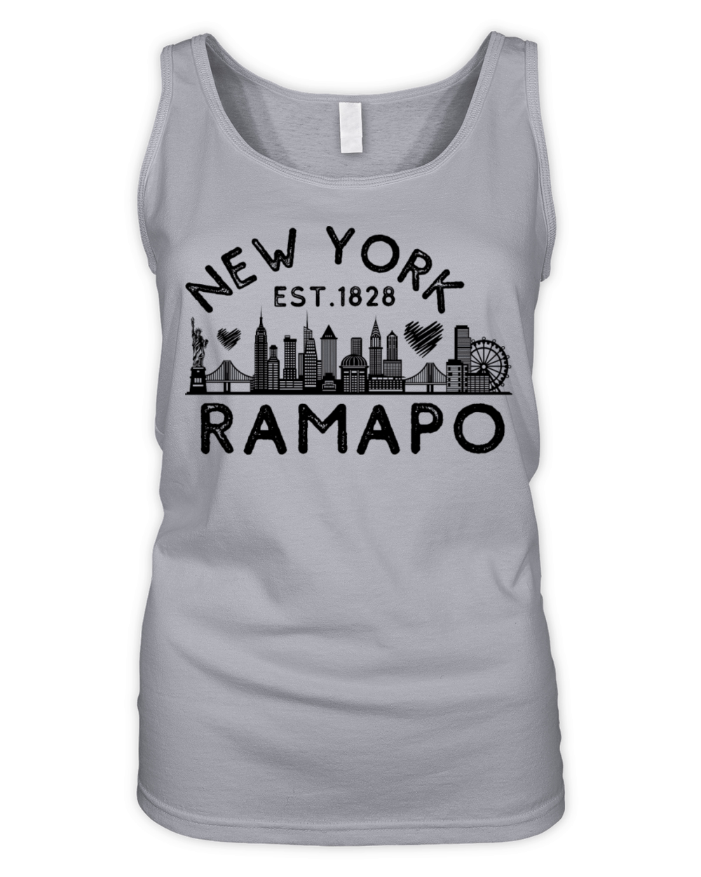 Ramapo New York Established 1828 Home Town Organic Women's Tank Top