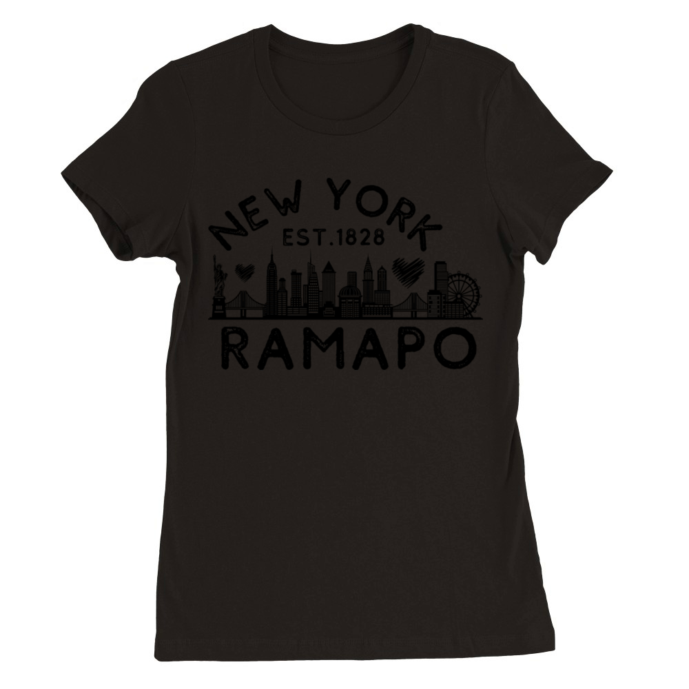 Ramapo New York Established 1828 Home Town Premium Womens Crewneck T-shirt