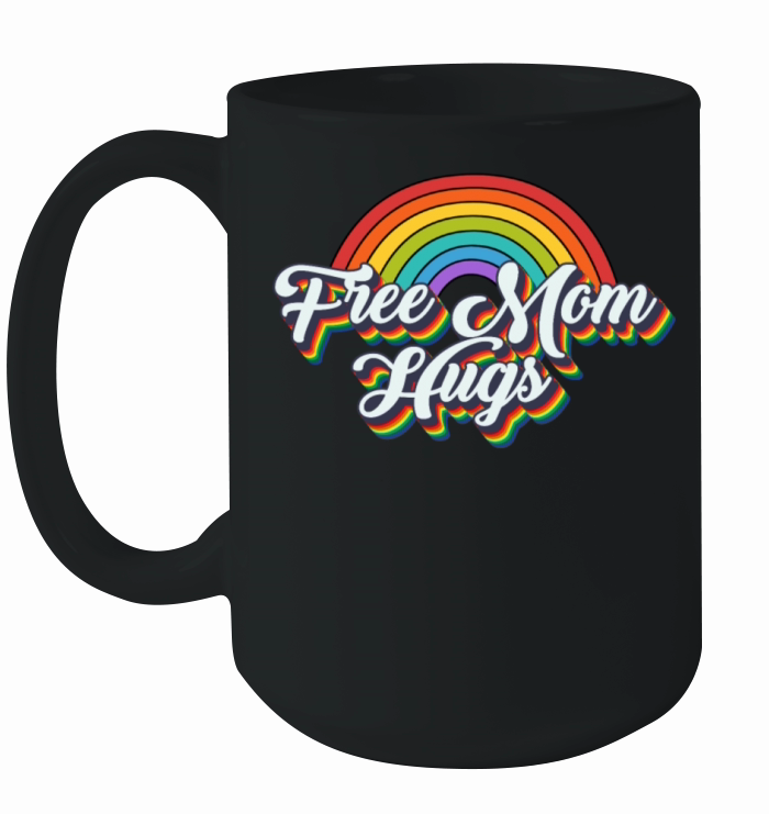 Free Mom Hugs LGBTQ Rainbow LGBTQ Free Mom Hugsfre Ceramic Mug