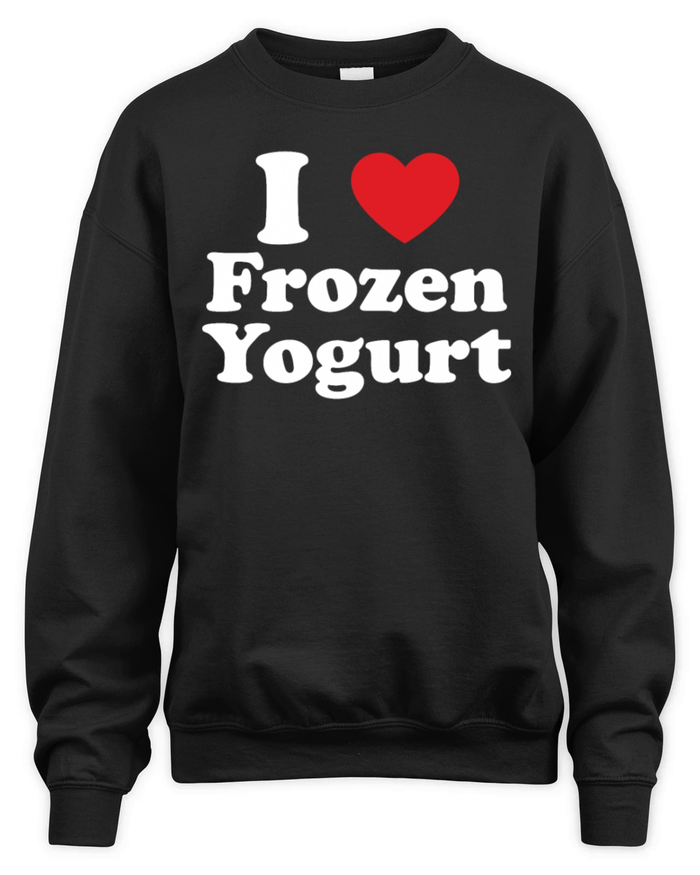 I Love Frozen Yogurt Heart Unisex Premium Crewneck Sweatshirt