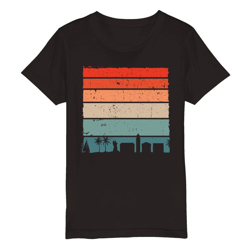 Vintage Split city Organic Kids Crewneck T-shirt