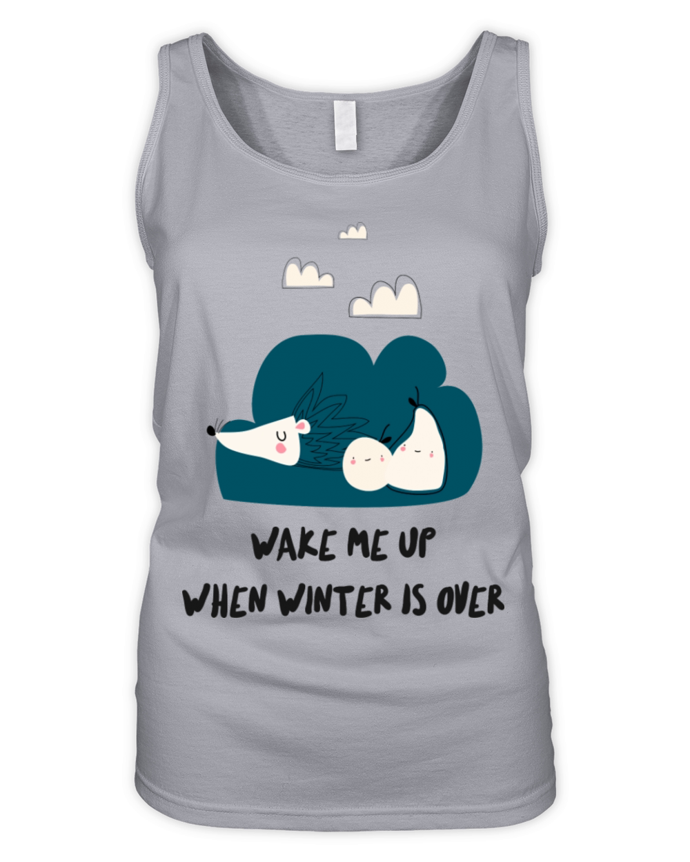 Wake Me Up When Winter Is Over Cute Hedgehog Organic Women's Tank Top
