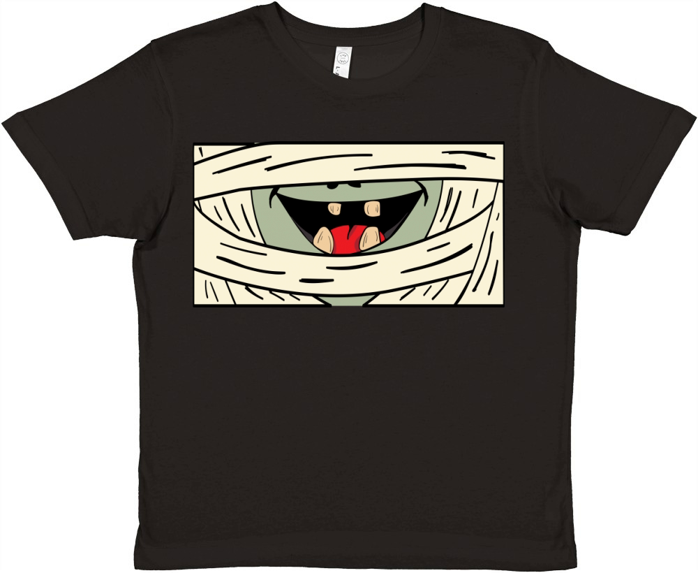 Halloween funny face mask patterns 04 Premium Kids Crewneck T-shirt