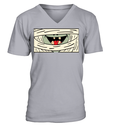 Halloween funny face mask patterns 04 V-Neck T-shirt