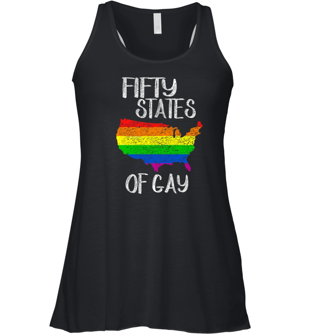 Fifty States Of Gay Women's Flowy Tank Top