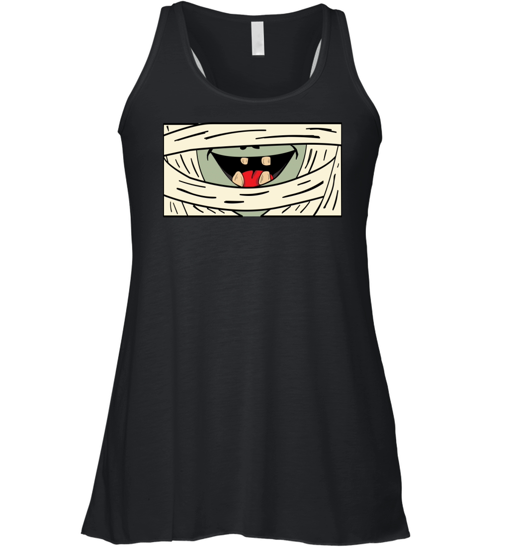 Halloween funny face mask patterns 04 Women's Flowy Tank Top