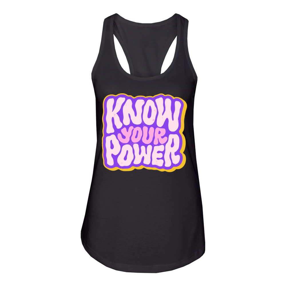 know your power Women's Racerback Tank